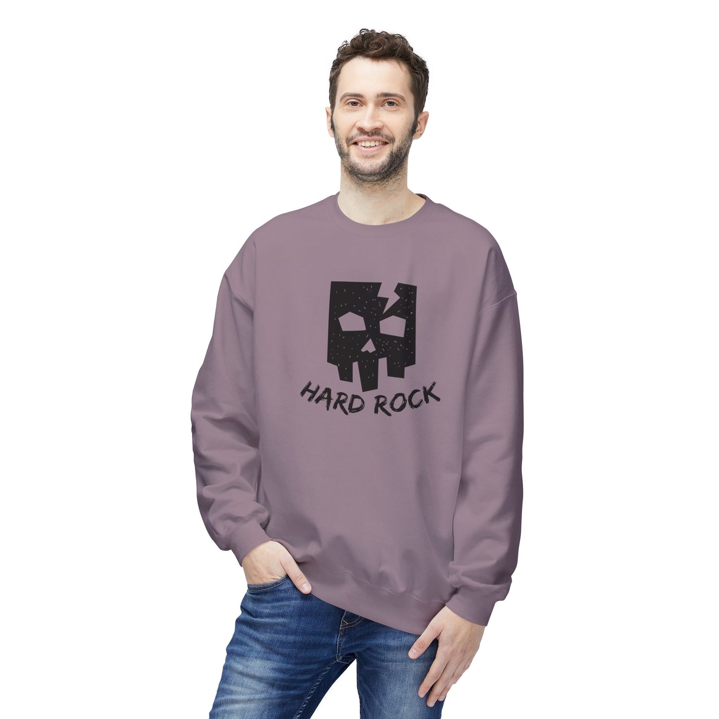 Unisex Hard Rock Sweatshirt, Cozy Music Lover Gift, Trendy Casual Wear, Perfect for Concerts, Birthday Present, Halloween Outfit