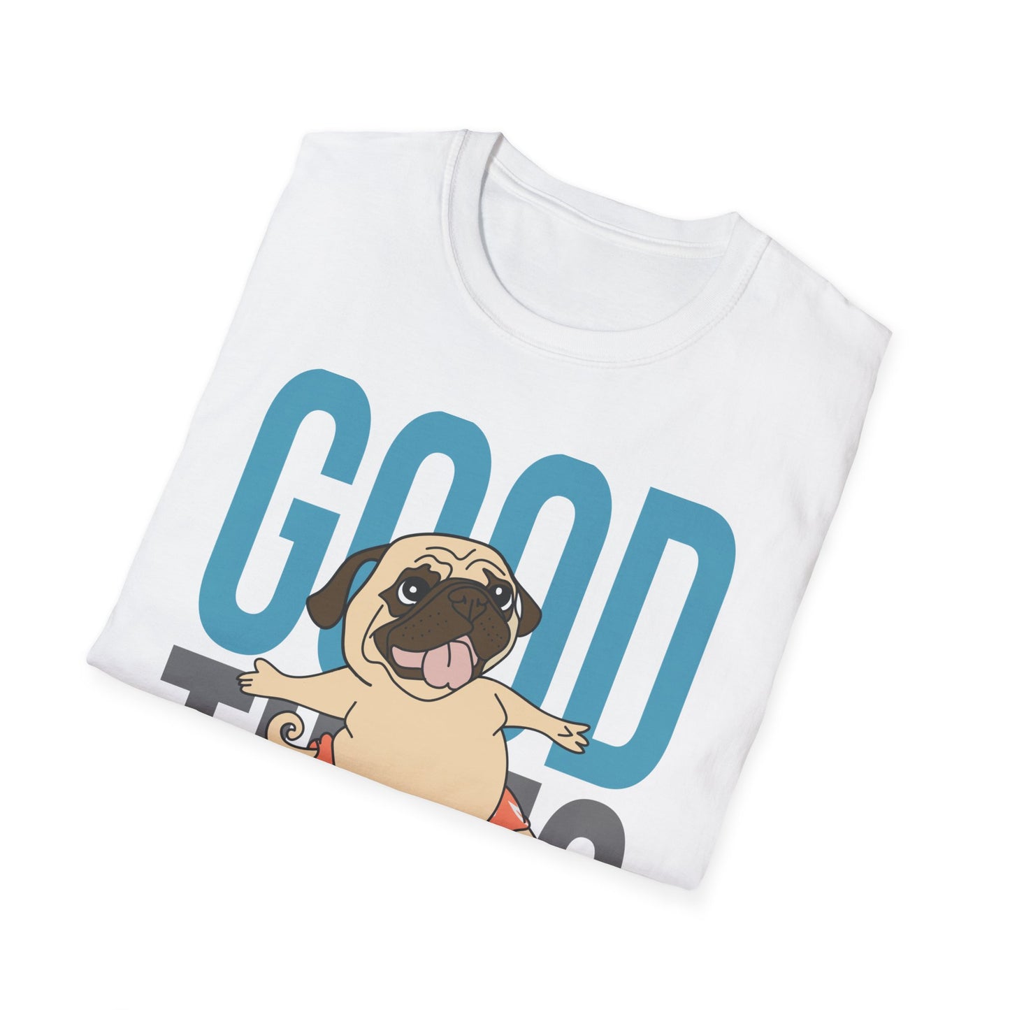 Surfer Dog T-Shirt, Good Times Tee, Summer Shirt, Pet Lover Gift, Cute Unisex Top, Beach Vibes Clothing