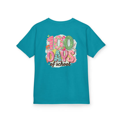 Kids 100 Days of School Tee, Fun t-shirt for kids, Milestone celebration shirt, Perfect for school events, Unique kids' apparel