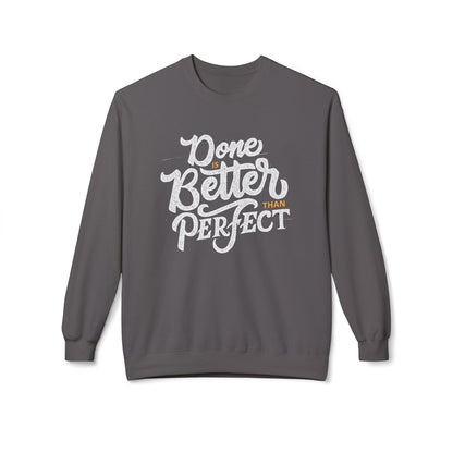 Motivational Fleece Sweatshirt: Cozy Crewneck, Perfect for Self-Care Days, Gift for Friends, Inspirational Quotes, Peer Encouragement Charcoal