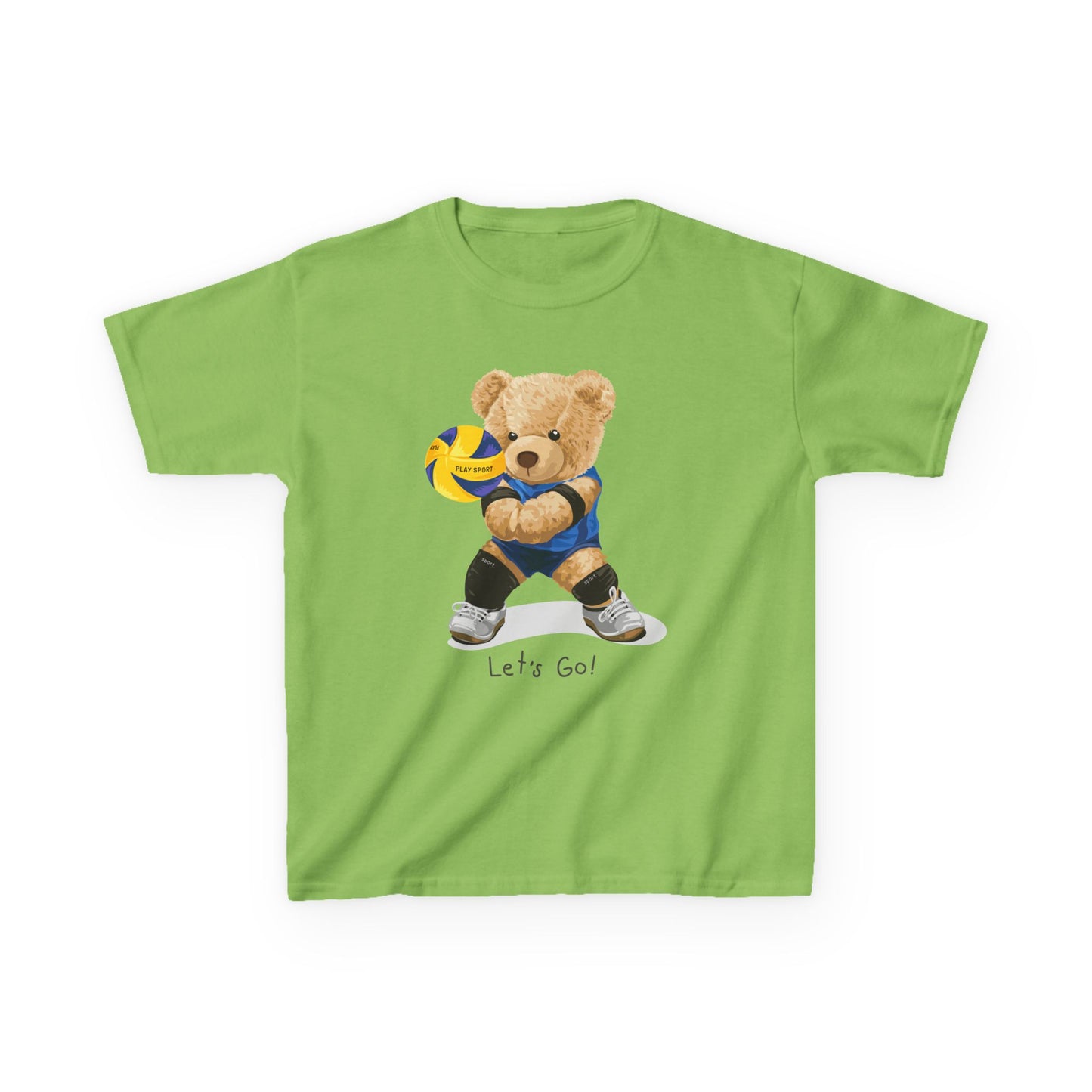 Kids Volleyball Bear Tee | Cute Animal T-Shirt, Sports Apparel, Gift for Kids, Birthday Present, Summer Outfit