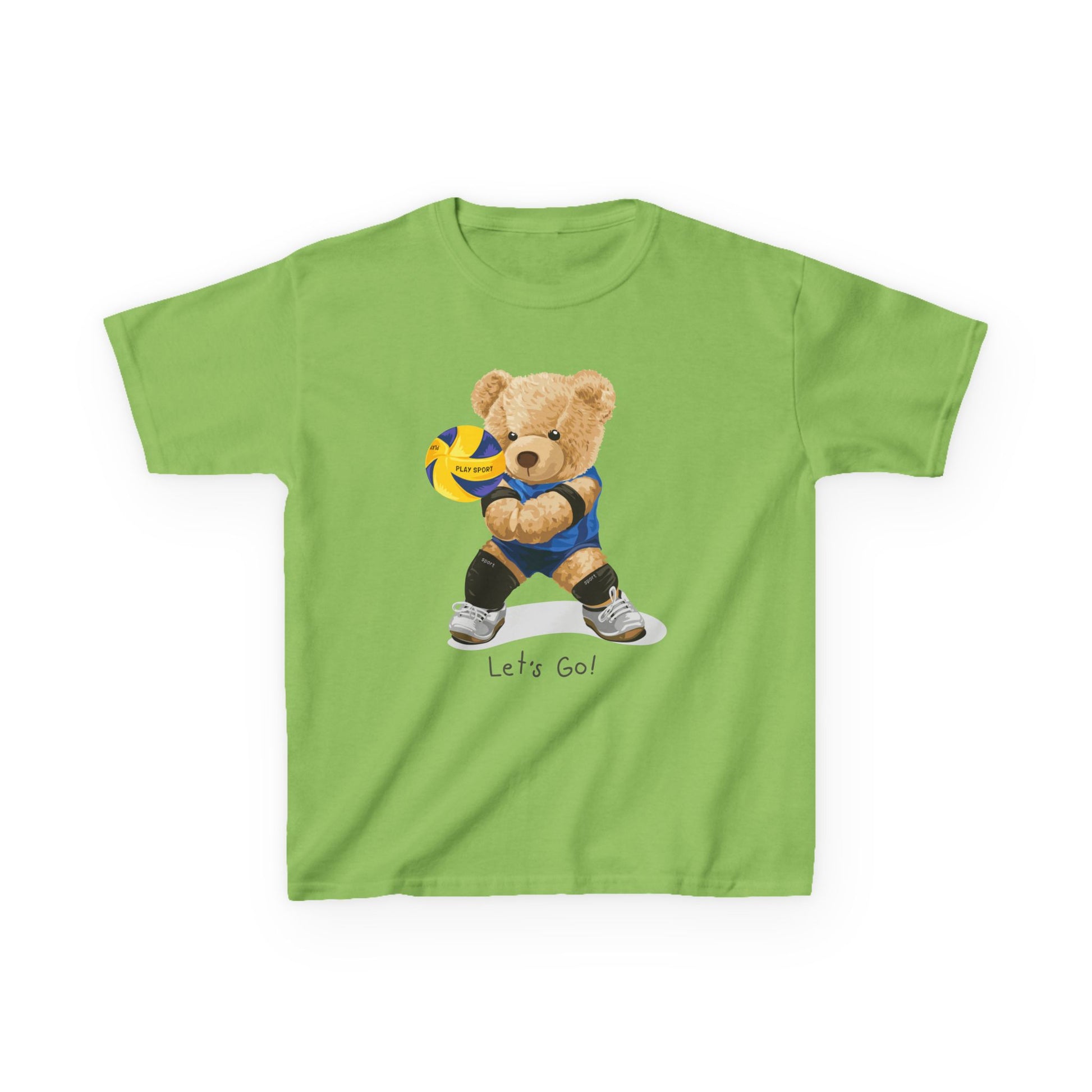 Kids Volleyball Bear Tee | Cute Animal T-Shirt, Sports Apparel, Gift for Kids, Birthday Present, Summer Outfit