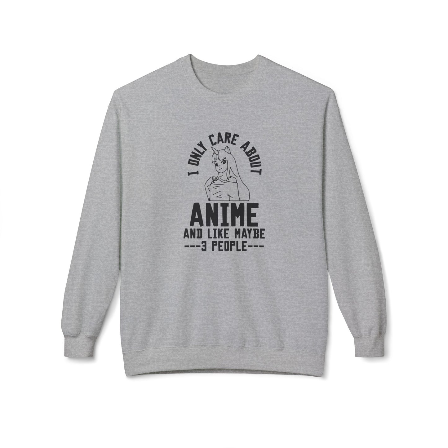 Anime Lover Crewneck Sweatshirt - Perfect for Gift, Casual Wear, Cosplay, Anime Events, Pop Culture Enthusiasts Sport Grey