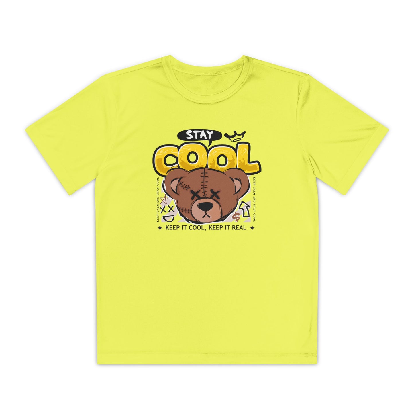 Cool Youth Competitor Tee - Fun Graphic Shirt for Boys & Girls, Casual Wear, Birthday Gift, Activewear, Everyday Style Neon Yellow