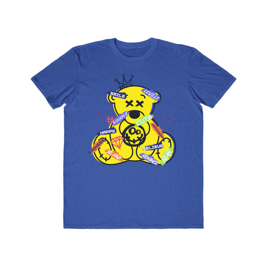 Urban Wear For Men with Playful Teddy Bear Design, Casual Wear, Gift for Him, Unique Fashion Statement Heather Blue