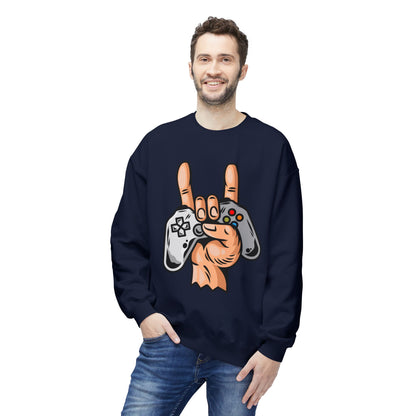 Gamer Fleece Crewneck Sweatshirt, Unisex Sweatshirt for Gamers, Gaming Apparel, Perfect Gift for Birthdays, Geek Culture, Casual Wear