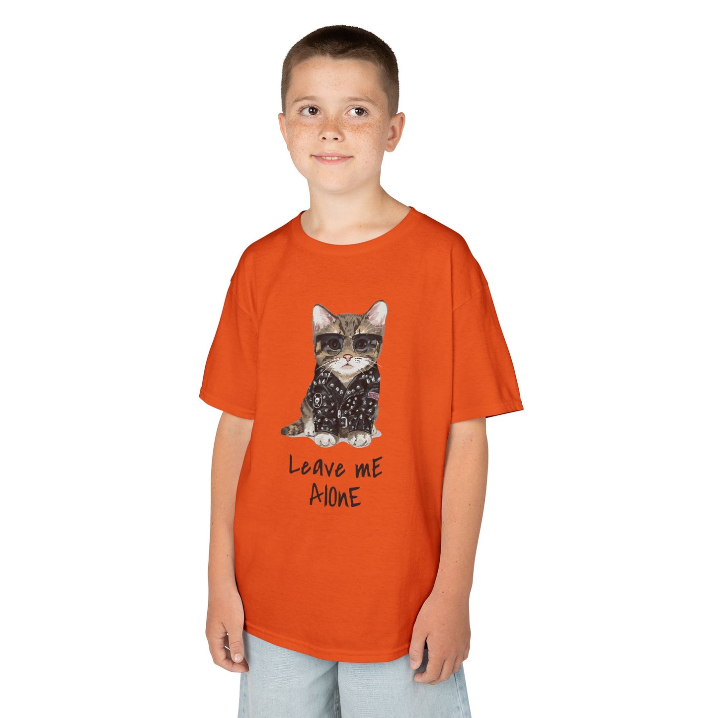 Cat Lover Kids Tee - "Leave Me Alone" Shirt, Funny Kids Apparel, Gift for Cat Lovers, Cute Cat Shirt for Kids, Animal Lover T-Shirt