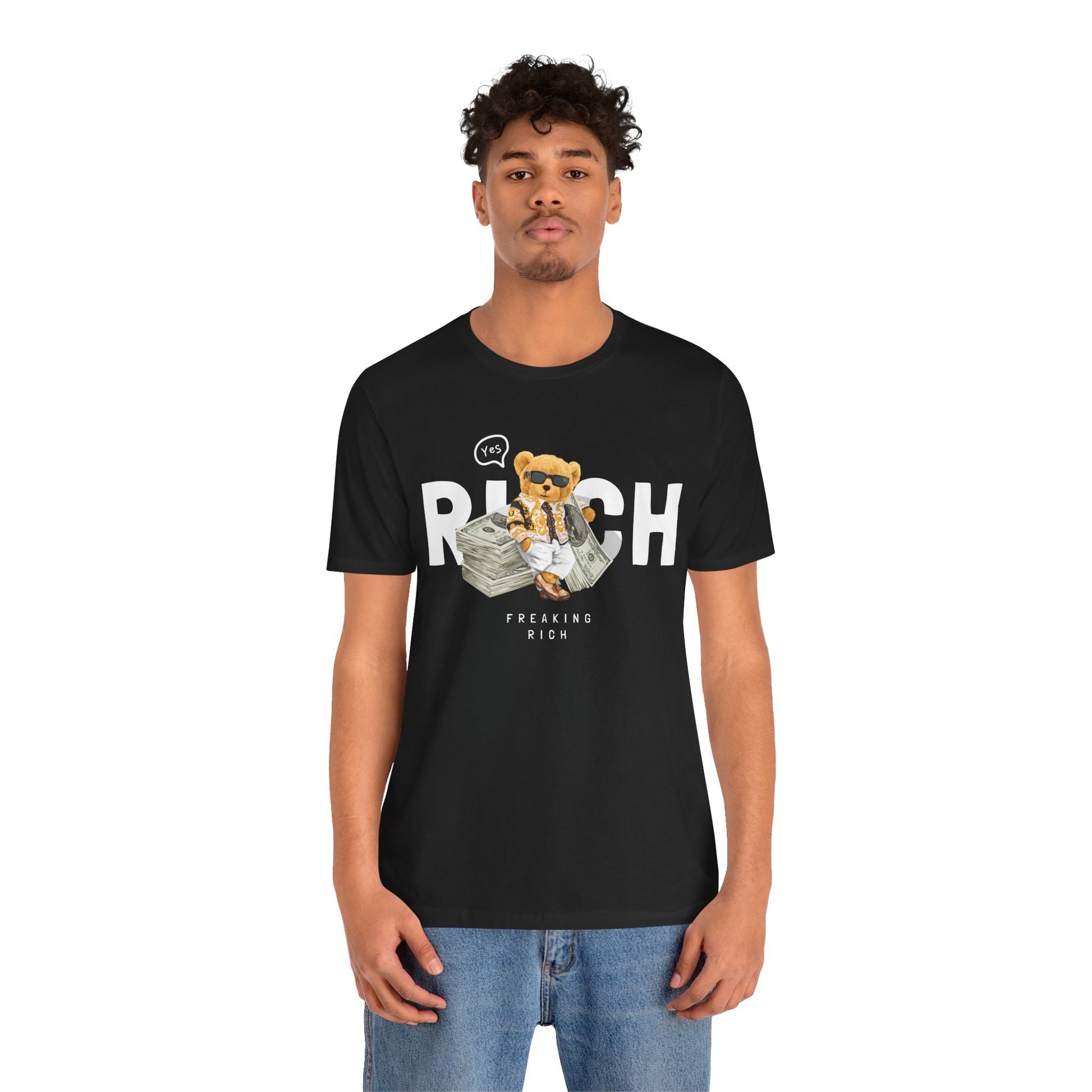Freaking Rich Graphic Tee, Cute T-Shirt for Success, Fun Gift for Entrepreneurs, Trendy Casual Wear for Parties, Motivational Outfit
