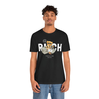 Freaking Rich Graphic Tee, Cute T-Shirt for Success, Fun Gift for Entrepreneurs, Trendy Casual Wear for Parties, Motivational Outfit