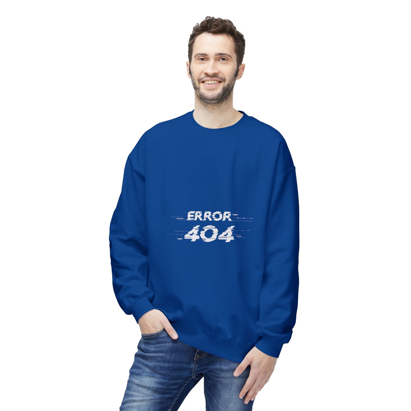 Error 404 Crewneck Sweatshirt, Funny Gift for Tech Lovers, Unisex Fleece Sweater, Casual Outfit, Geeky Humor Clothing