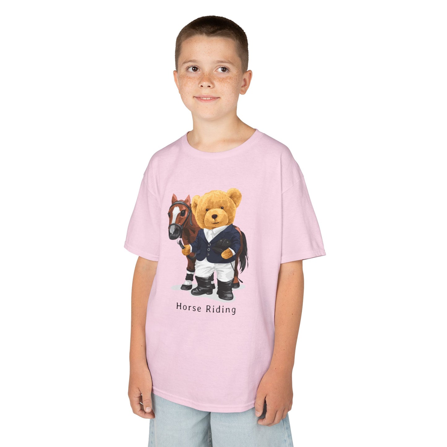 Kids Horse Riding Tee - Fun, Comfortable Cotton Shirt for Equestrian Lovers, Ideal for Birthdays, Gifts, Everyday Wear, Kids Apparel