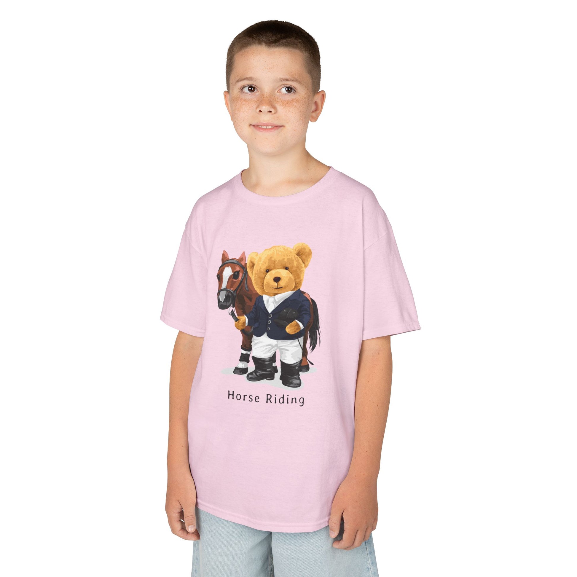 Kids Horse Riding Tee - Fun, Comfortable Cotton Shirt for Equestrian Lovers, Ideal for Birthdays, Gifts, Everyday Wear, Kids Apparel