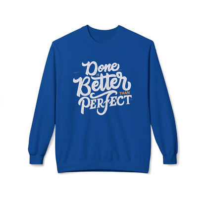 Motivational Fleece Sweatshirt: Cozy Crewneck, Perfect for Self-Care Days, Gift for Friends, Inspirational Quotes, Peer Encouragement Royal