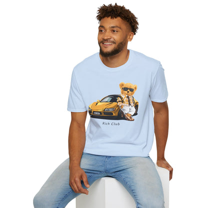 Luxury Lifestyle Bear T-Shirt, Vintage Car Tee, Unisex Graphic Shirt, Cool Fashion Apparel, Gift for Car Enthusiasts