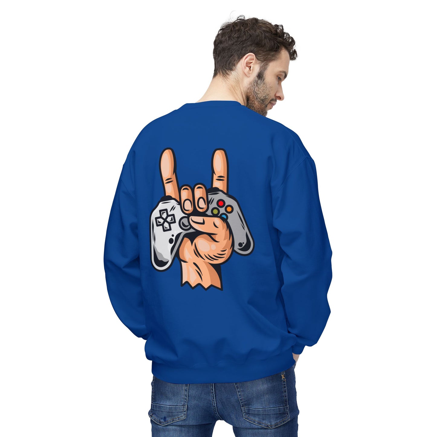 Gamer Fleece Crewneck Sweatshirt, Unisex Sweatshirt for Gamers, Gaming Apparel, Perfect Gift for Birthdays, Geek Culture, Casual Wear