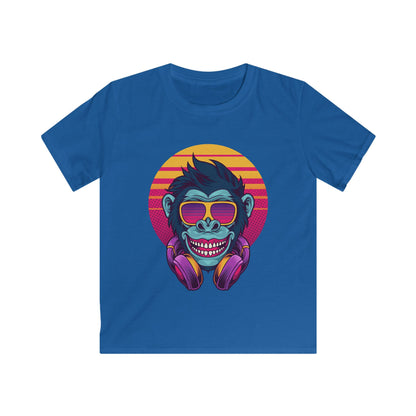 Cool Monkey Kids Tee, Trendy Children's T-Shirt, Funky Graphic Shirt, Summer Wear, Birthday Gift, Fun Casual Outfit Royal