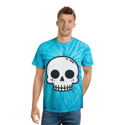 Cyclone Tie-Dye Tee with Skull Design - Boho Graphic T-Shirt for Music Festivals, Casual Wear, Summer Style, Gift Idea - Cozy Kawaii LLC
