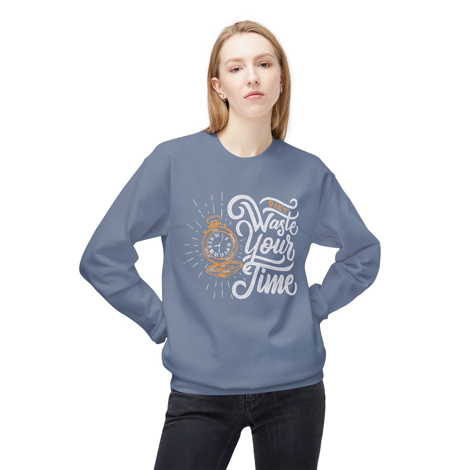 Time Reminder Crewneck Sweatshirt | Cozy Gift for Friends, Casual Wear, Motivation, Birthdays, Fun Philosophy Fashion