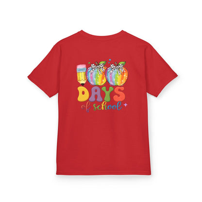 Colorful 100 Days of School Kids Tee, Fun T-Shirt, Back to School, Teacher Gift, Rainbow Design, Kid's Clothing