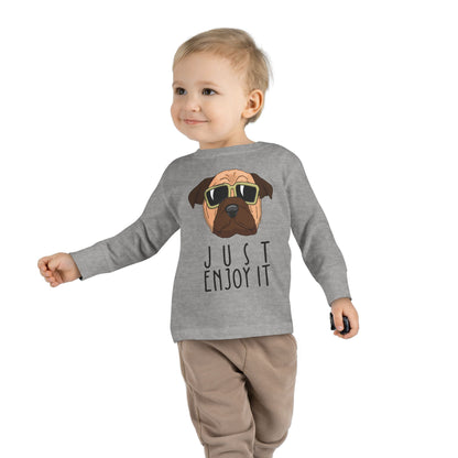 Cool Dog Toddler Long Sleeve Tee, Funny Kid Shirt, Cute Animal Tee, Gifts for Toddlers, Birthday Party Outfit, Animal Lover Apparel