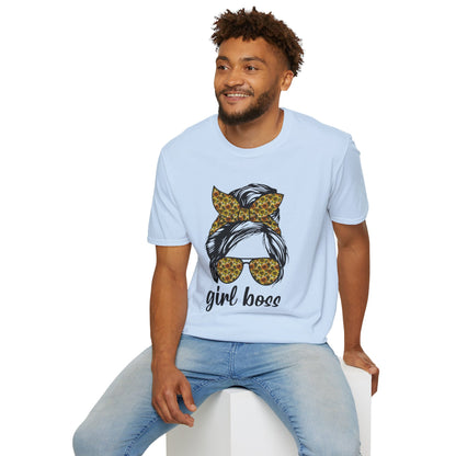 Girl Boss T-Shirt, Unisex Softstyle Tee, Empowering Apparel, Gift for Her, Motivational Shirt, Casual Outfit
