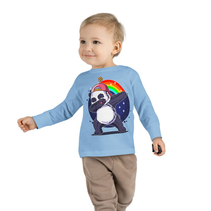 Adorable Panda Long Sleeve Tee for Toddlers - Cute, Funny, Stylish, Comfortable, Perfect for Playtime or Gifts