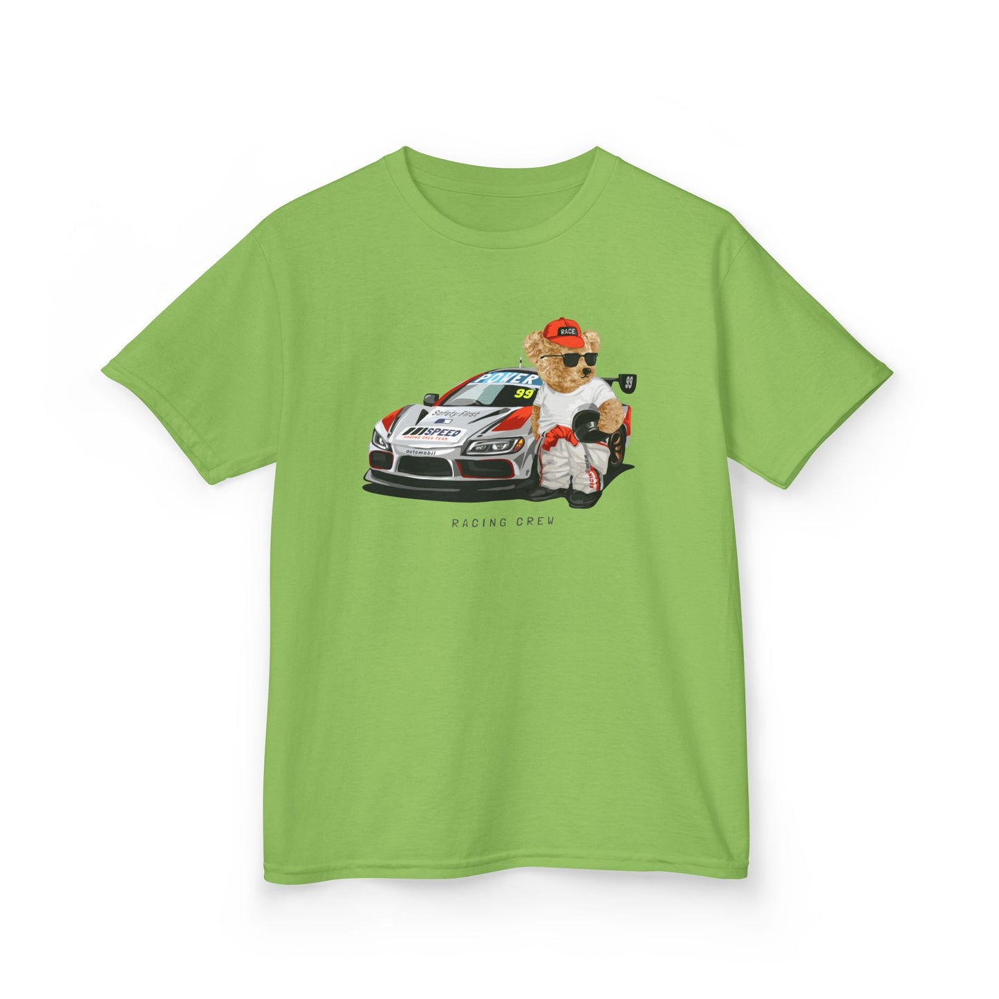 Kids Racing T-Shirt, Fun Kids Tee, Race Car Shirt, Birthday Gift for Boys, Cool Summer Tee, Car Lover Apparel Lime