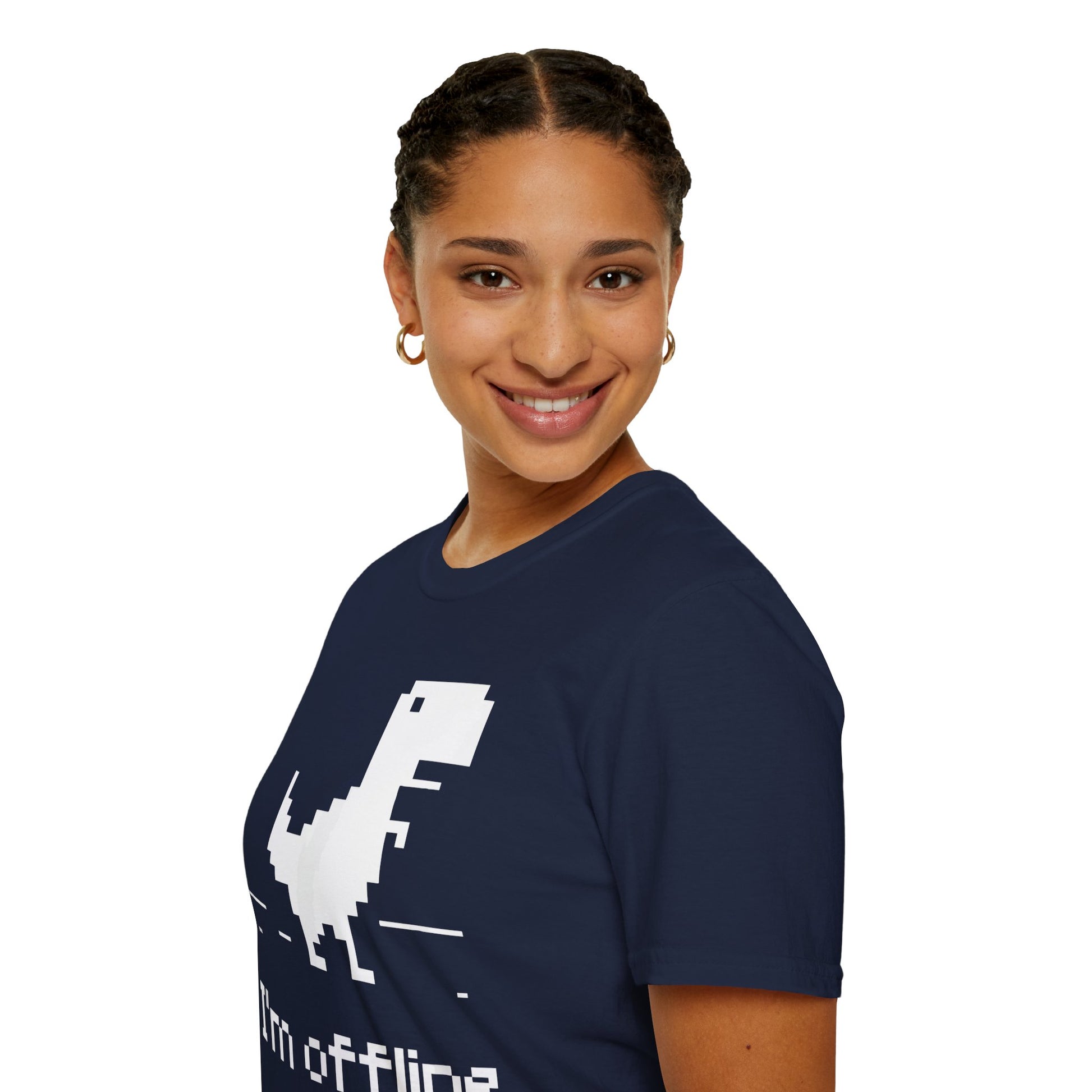 Retro Dinosaur Tee - I'm Offline T-Shirt | Perfect Gift for Gamers, Casual Wear, Retro Design, Birthday Surprise, Fun Gift