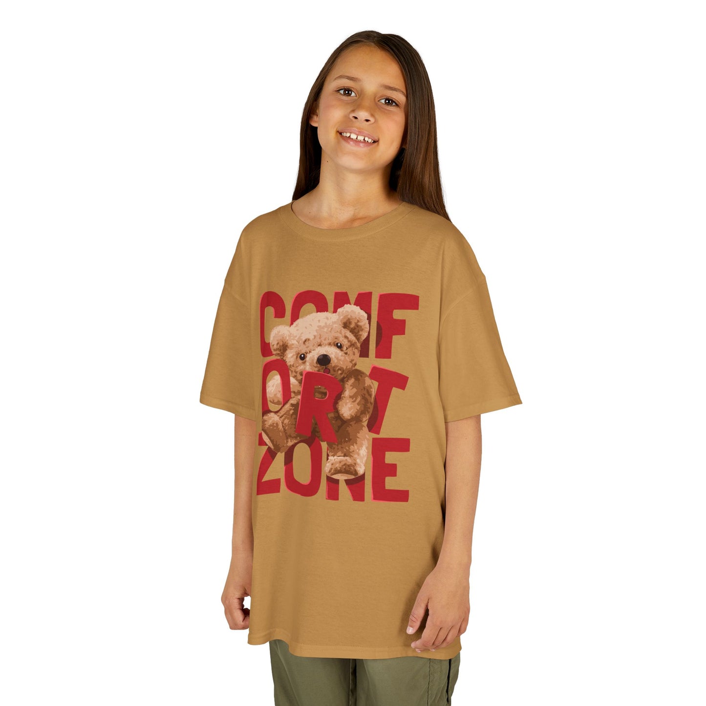 Comfort Zone Kids Tee, Cute Bear Shirt for Children, Gifts for Kids, Birthday Apparel, Fun and Cozy Clothing