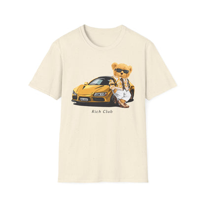 Luxury Lifestyle Bear T-Shirt, Vintage Car Tee, Unisex Graphic Shirt, Cool Fashion Apparel, Gift for Car Enthusiasts