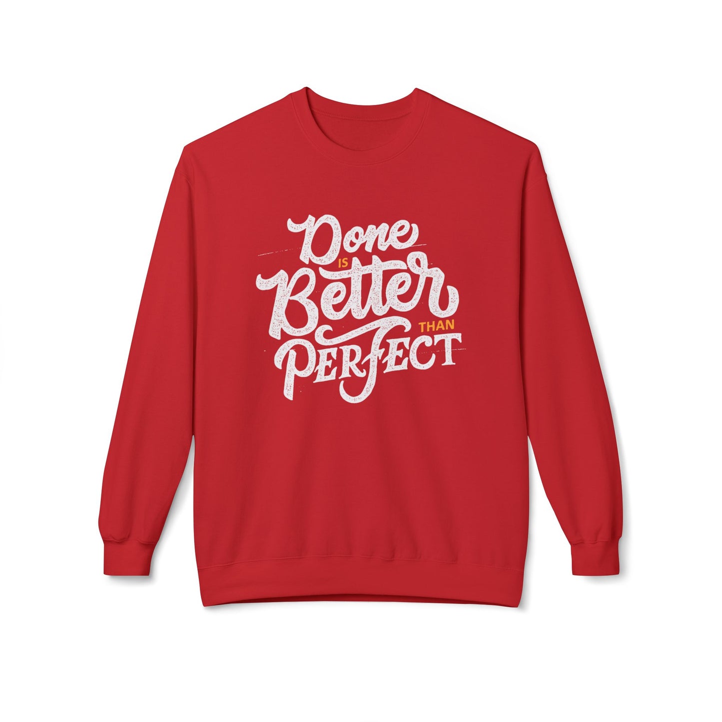 Motivational Fleece Sweatshirt: Cozy Crewneck, Perfect for Self-Care Days, Gift for Friends, Inspirational Quotes, Peer Encouragement Red