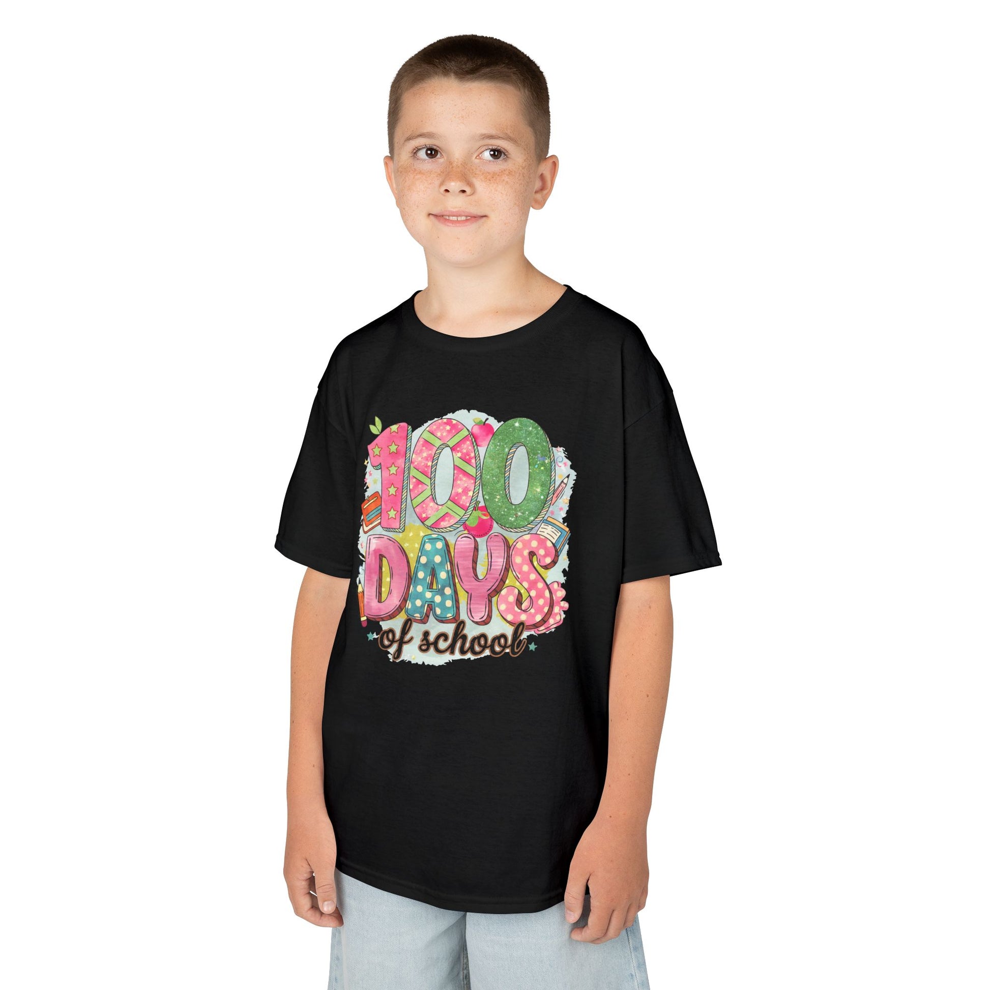 Kids 100 Days of School Tee, Fun t-shirt for kids, Milestone celebration shirt, Perfect for school events, Unique kids' apparel