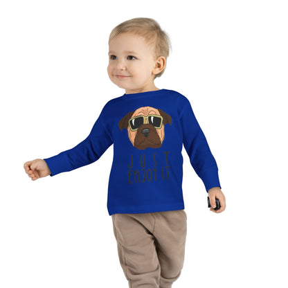 Cool Dog Toddler Long Sleeve Tee, Funny Kid Shirt, Cute Animal Tee, Gifts for Toddlers, Birthday Party Outfit, Animal Lover Apparel