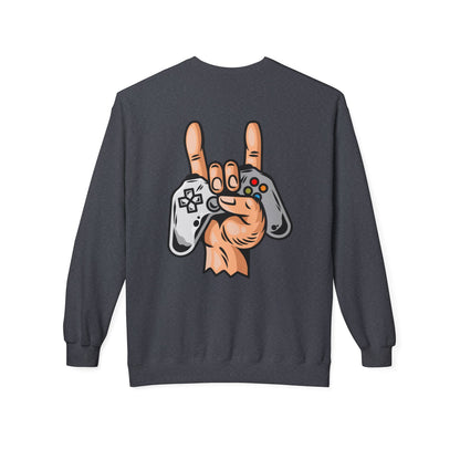 Gamer Fleece Crewneck Sweatshirt, Unisex Sweatshirt for Gamers, Gaming Apparel, Perfect Gift for Birthdays, Geek Culture, Casual Wear