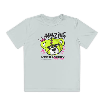Youth Graphic Tee with Fun Bear Design, Casual Streetwear Shirt, Perfect Gift for Kids, Playful Summer Outfit, Birthday Gift, Everyday Wear
