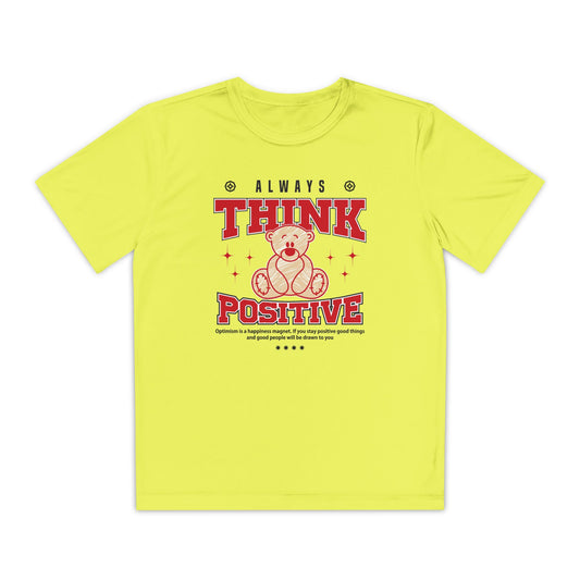 Youth Motivational Tee, Positive Thinking Shirt for Kids, Inspirational Youth Apparel, Birthday Gift, Daily Wear, Cheerful Style Neon Yellow