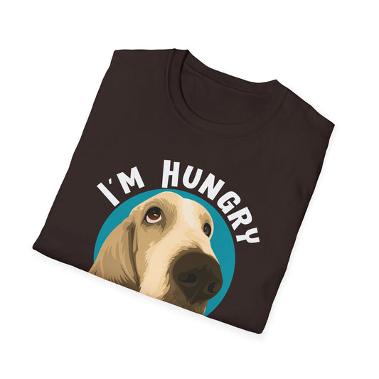 Hungry Boss Dog T-Shirt, Unisex Pet Lover Tee, Funny Animal Shirt, Gift for Dog Owners, Casual Style for Dog Lovers Dark Chocolate