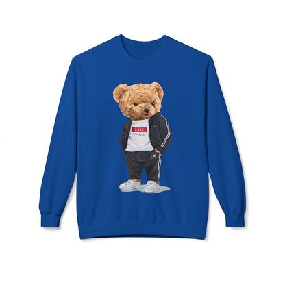 Teddy Bear Sweatshirt - Perfect for Teens, Gifts, Casual Wear, Winter Essentials, Cute Graphic Apparel Royal