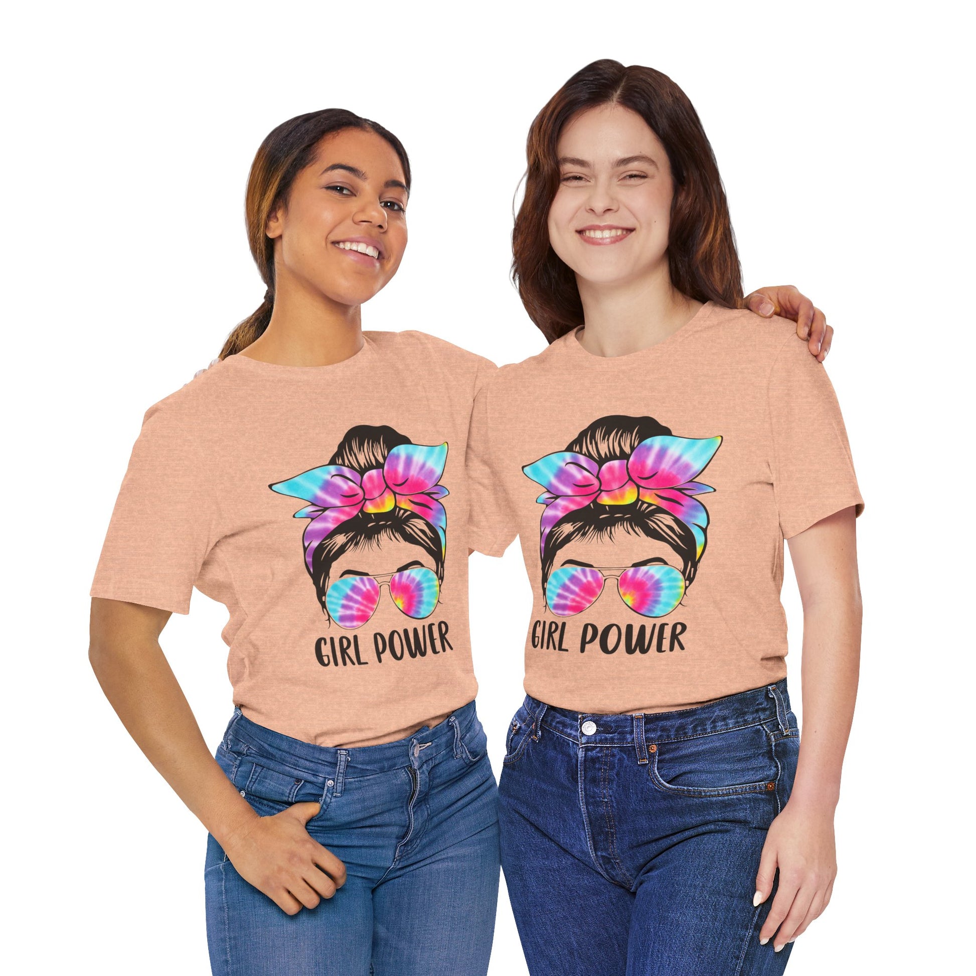 Girl Power Tie-Dye Tee, Unisex Short Sleeve Shirt, Feminist Apparel, Gift for Her, Casual Everyday Wear, Birthday Present