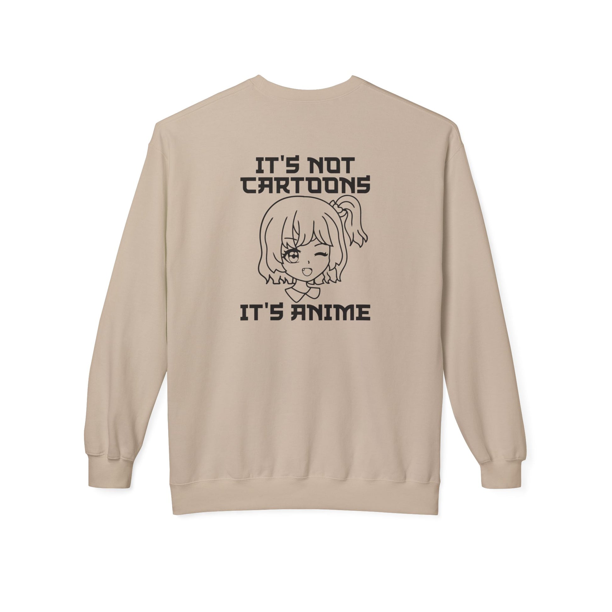 Anime Sweatshirt - It's Not Cartoons, Gift for Anime Fans, Casual Wear, Cozy Hoodie Alternative, Perfect for Conventions