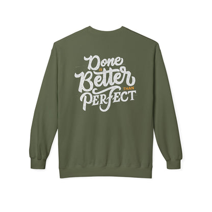 Motivational Fleece Sweatshirt: Cozy Crewneck, Perfect for Self-Care Days, Gift for Friends, Inspirational Quotes, Peer Encouragement