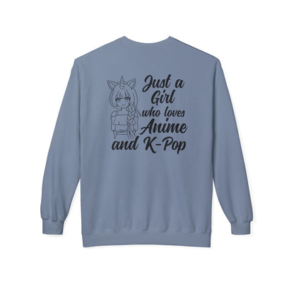 Anime & K-Pop Crewneck Sweatshirt, Cozy Gift for Fans, Cute Fashion for Anime Lovers, Perfect for Casual Outfits, Birthday & Holiday Gift