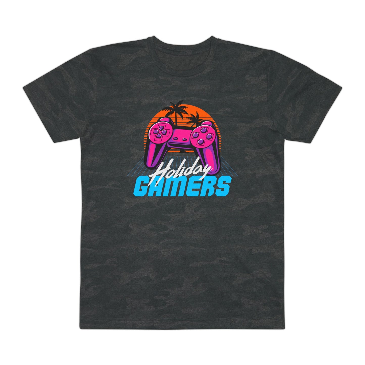 Holiday Gamers Graphic Tee, Men’s Casual Shirt, Gamer Gift, Video Game Apparel, Retro Gaming T-Shirt, Cool Gamer Wear Storm Camo