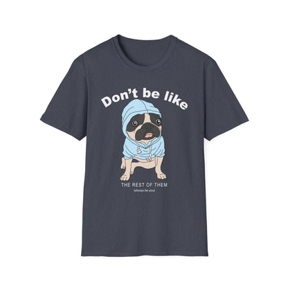 Fun Dog Graphic T-Shirt, Cute Pet Lover Tee, Dog Gifts, Animal Humor Shirt, Casual Everyday Wear Heather Navy