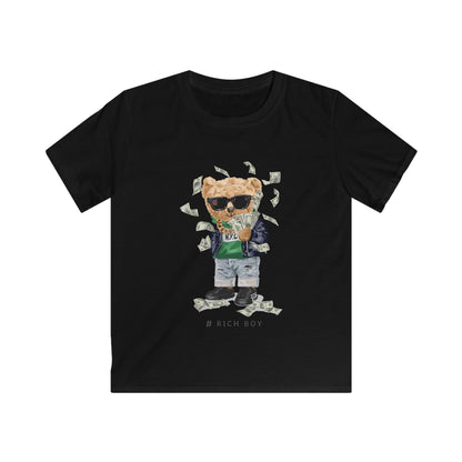 Cool Kids Softstyle Tee with #RichBoy Graphic | Trendy Youth Shirt, Funny Kids T-Shirt, Birthday Gift, Summer Outfit, Streetwear Fashion - Cozy Kawaii LLC