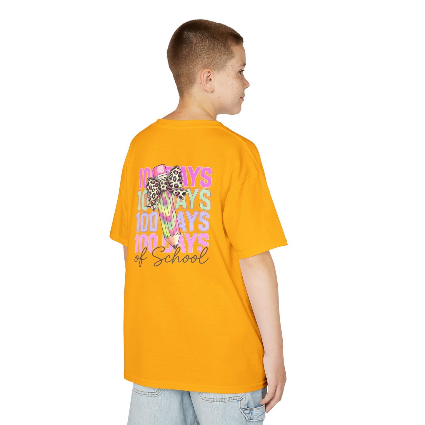 Kids 100 Days of School Tee, Fun Kids' T-Shirt, Celebration Shirt for Back to School, Kindergarten Milestone Gift, Cute Animal Print Design