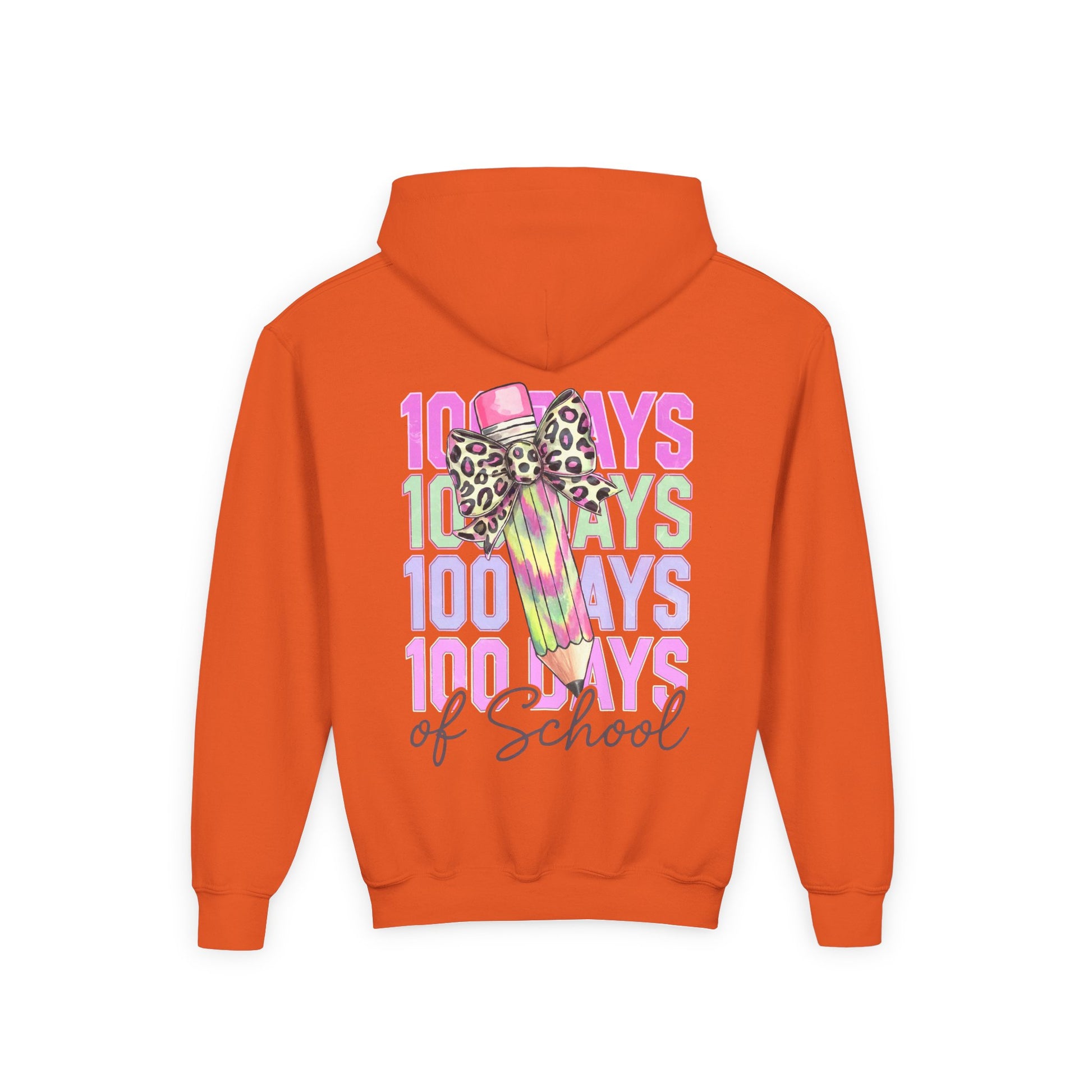 100 Days of School Youth Hoodie - Bright Fun Sweatshirt, School Celebration Gift, Kids Apparel, Learning Milestone, Back to School