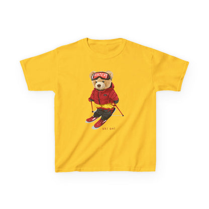 Kids Graphic Tee with Cool Bear Design, Fun Casual Wear for Boys and Girls, Perfect for Birthday Gifts, Playdates, and Everyday Comfort Daisy