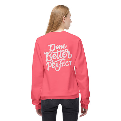 Motivational Fleece Sweatshirt: Cozy Crewneck, Perfect for Self-Care Days, Gift for Friends, Inspirational Quotes, Peer Encouragement