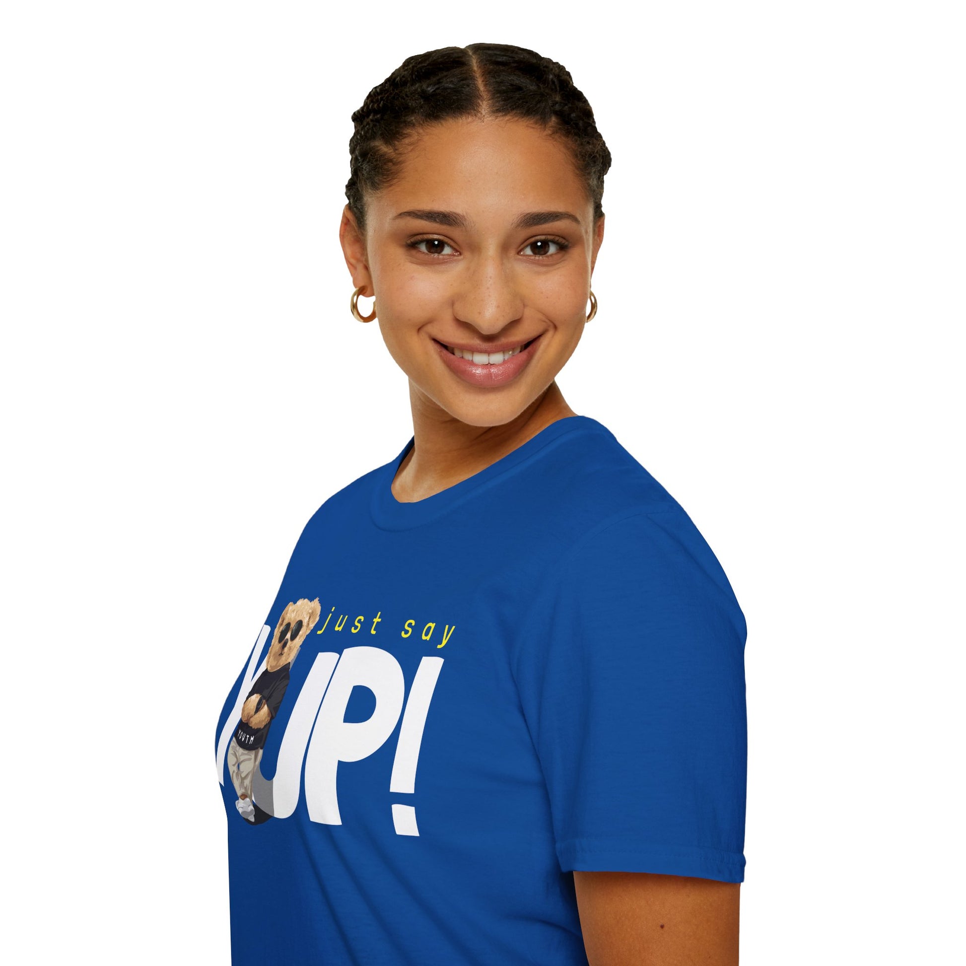 Unisex Casual Graphic Tee - Just Say YUP! Trendy T-Shirt for Everyday Wear, Gift for Friends, Fun Summer Fashion, Pop Culture Style